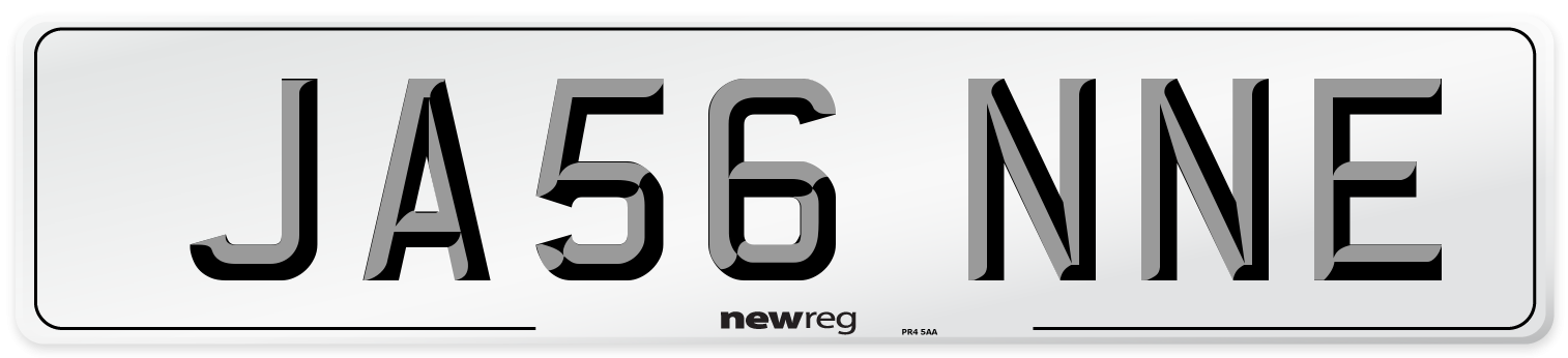JA56 NNE Number Plate from New Reg